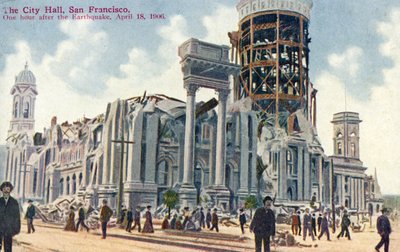City Hall, San Francisco, after the 1906 earthquake by American School